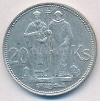 Szlovákia 1941. 20K Ag "Cirill és Metód" T:2 
Slovakia 1941. 20 Korun Ag "St. Kyrill...