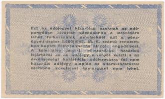 1946. 10.000.000AP fordított címer, sárga papír T:I-
Adamo P54