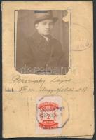 1945 A XIII. kerület Nemzeti Bizottsága által kiállított orosz és magyar nyelvű igazolvány