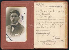 1924 Padova, Diák számára kiállított igazolvány