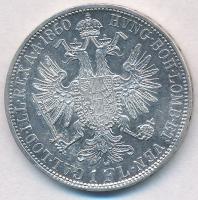 Ausztria 1860A 1Fl Ag "Ferenc József" T:1-  
Austria 1860A 1 Florin Ag "Franz Joseph...