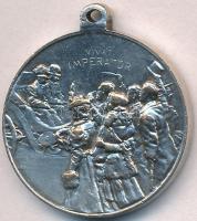 Ausztria 1898. "Ferenc József Jubielumi Emlékérem" ezüstözött Br emlékmedál füllel (29mm) ...