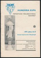 1977 A Hungária Kupa Nemzetközi Vízilabdatorna Budapest programfüzete, fotókkal illusztrált
