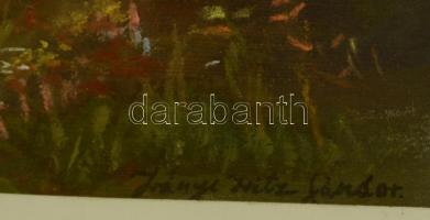 Irányi jelzéssel: Dombos táj. Pasztell, papír, üvegezett keretben, 29×21 cm