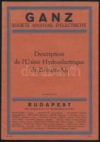 1927 Description de l'Usine Hídroélectrique de Bairam-Ali, Ganz Société Anonyme d'Électricité, 23p