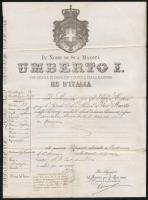 1899 Olasz útlevél / Italian passport