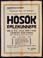 1933 Pesterzsébet I. világháborús emlékünnep plakátja 50x70 cm