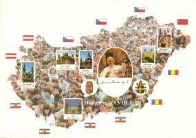 56 db MODERN vallásos motívumlap pápákkal / 56 modern religious motive cards with the pope