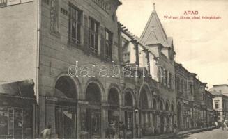 Arad, közte Petőfi utca, Aradvármegyei közkórház, Weitzer János utcai leányiskola és Georg Szvetozár...