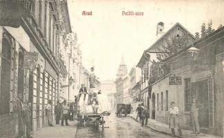 Arad, közte Petőfi utca, Aradvármegyei közkórház, Weitzer János utcai leányiskola és Georg Szvetozár...