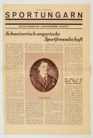 1929 Bern, Sportungarn, Sportflugblatt zu förderung der Schweizerisch-Ungarischen Freundschaft, 4p