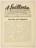 1938 A Szálloda, a Szállodaipari és Idegenforgalmi Szemle, a Magyar Szállodaigazgatók Köre Hivatalos Közlönye 3.száma, 24p