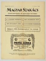 1935 Bp., A Magyar Szakács, szakácsművészeti és dietetikai folyóirat X. évfolyamának 1. száma