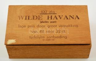 Wilde Havana holland fa szivaros doboz, 22,5×13,5×8 cm