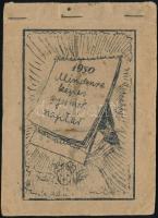 1950 Mindenr képes gyermek naptár. Erotikus, rajzokkal illusztrált obszcén verses naptár az újévre 10x14 cm