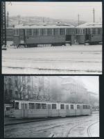 cca 1960-1970 Linzbauer Tamás: Budapesti villamosok, 5 db fotó, több jelzéssel, 9x14 cm és 10x15 cm közötti méretben