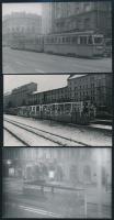 cca 1960-1970 Linzbauer Tamás: Budapesti villamosok, 5 db fotó, több jelzéssel, 9x14 cm és 10x15 cm ...