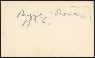 1926 Rippl-Rónai József aláírása papírlapon