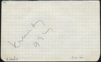 1924 Karinthy Frigyes aláírása papírlapon