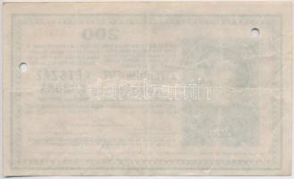 1918. 200K "A 2003" hátlap sima, lyukasztással érvénytelenítve(?) T:III
Adamo K31/4