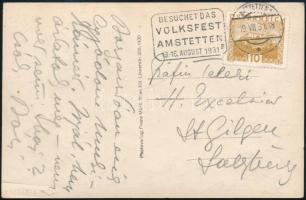 1931 Teleki Pál miniszterelnök saját kézzel írt sorai feleségének, Németországból küldött levelezőlapon