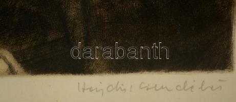 Olvashatatlan jelzéssel: Virágcsendélet. Színezett rézkarc, papír, üvegezett keretben, 30×31 cm