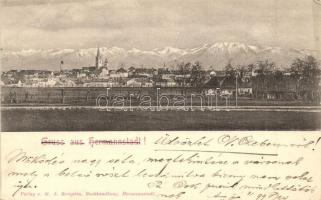 1899 Nagyszeben, Hermannstadt, Sibiu; látkép, G. A. Seraphin kiadása / general view (EK)