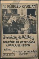 cca 1940 Egyedül vagyunk hungarista röplap