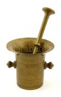 Réz mozsár törővel, m:12 és 23 cm