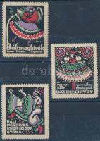 cca 1910-1930 8 db levélzáró összefüggésekben