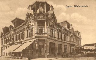 Lugos, Lugoj; Bésán palota, Corso kávéház, Dél-Magyarországi Bank / palace, cafe, bank (EK)