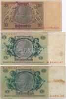 Németország / Weimari Köztársaság 1929. 10M + 20M + Német Harmadik Birodalom 1933. 50M (2x) + 1942. ...