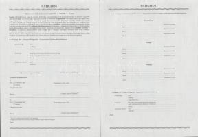 ~1990. "Első Danubius Közraktározási és Kereskedelmi Zrt. Közraktározási Jegy" kitöltetlen...