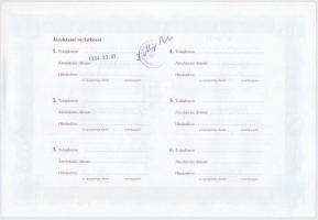 Budapest 1991. "Középületépítő Részvénytársaság" 10.000Ft értékű részvénye (3x) sorszámköv...