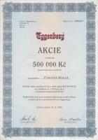Csehország 1995. Eggenberg sörgyár részvénye 500.000K-ról T:II  Czech Republic 1995. Eggenberg brewery share about 500.000 Korun C:XF