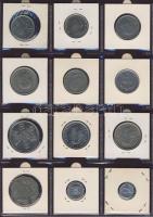 Hagyaték gyűjtemény, egész világ, régi és új, 180db érme, benne nominál és sok tengerentúl, 15 lapos...