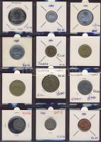 Hagyaték gyűjtemény, egész világ, régi és új, 180db érme, benne nominál és sok tengerentúl, 15 lapos...