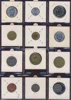 Hagyaték gyűjtemény, egész világ, régi és új, 180db érme, benne nominál és sok tengerentúl, 15 lapos...