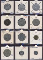 Hagyaték gyűjtemény, egész világ, régi és új, 180db érme, benne nominál és sok tengerentúl, 15 lapos...