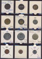 Hagyaték gyűjtemény, egész világ, régi és új, 180db érme, benne nominál és sok tengerentúl, 15 lapos...