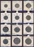 Hagyaték gyűjtemény, egész világ, régi és új, 180db érme, benne nominál és sok tengerentúl, 15 lapos...