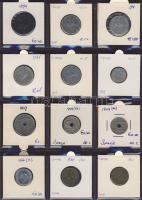 Hagyaték gyűjtemény, egész világ, régi és új, 180db érme, benne nominál és sok tengerentúl, 15 lapos...