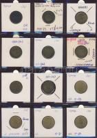 Hagyaték gyűjtemény, egész világ, régi és új, 180db érme, benne nominál és sok tengerentúl, 15 lapos...