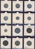 Hagyaték gyűjtemény, egész világ, régi és új, 180db érme, benne nominál és sok tengerentúl, 15 lapos...