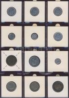 Hagyaték gyűjtemény, egész világ, régi és új, 180db érme, benne nominál és sok tengerentúl, 15 lapos...