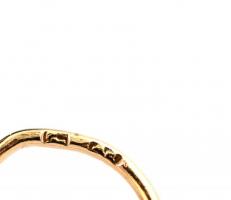 Arany(Au) 14 K fonott fülbevalópár, jelzett, 1,9x1,4 cm, nettó: 3,3 g