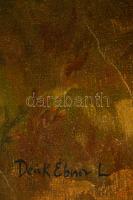 Deák jelzéssel: Cigány család. Olaj, vászon, 60×80 cm