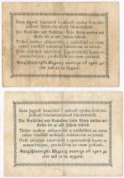 1849. 15kr "Kossuth bankó" 2db klf színben, szürke variáns publikálatlan! T:III tűlyuk
Hu...
