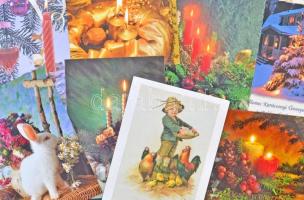 Kb. 214 db MODERN motívumos képeslap, karácsonyi és húsvéti üdvözlőlapok / Cca. 214 MODERN motive postcards, Christmas and Easter greeting cards