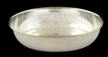 Ezüst(Ag) rózsás tálka, jelzett, d: 8 cm, nettó: 23 g